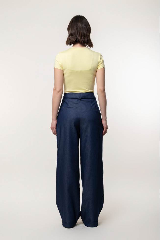 ΠΑΝΤΕΛΟΝΙ DENIM WIDE LEG ΜΕ ΠΙΕΤΕΣ