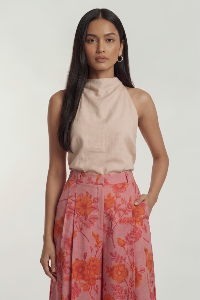 PRINTED BAGGY PANTS WITH ELASTIC