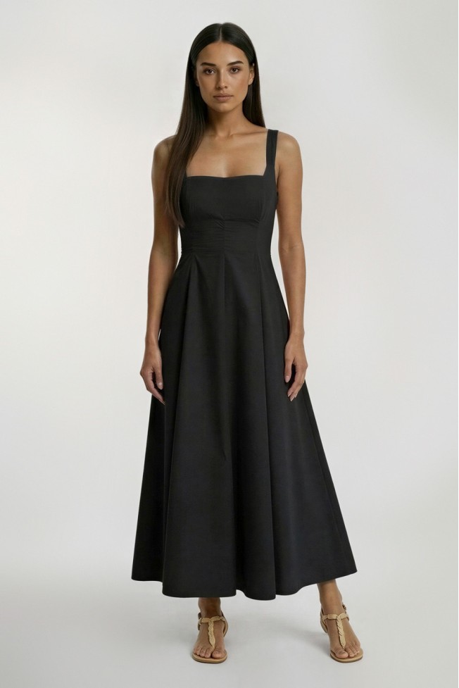 MIDI DRESS WITH STRAPS