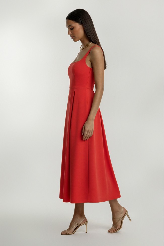 MIDI DRESS WITH STRAPS