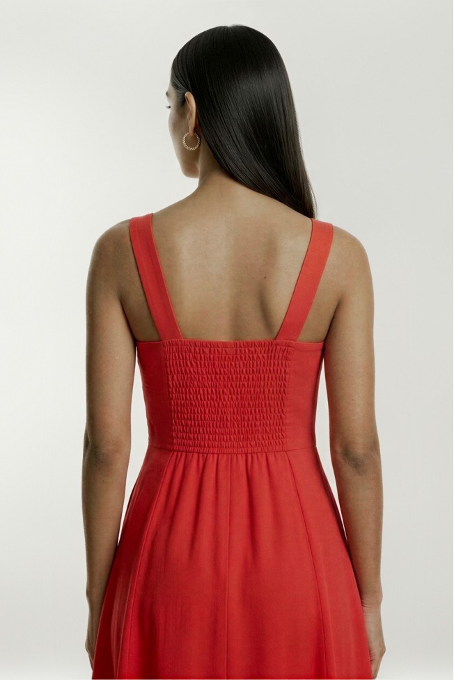 MIDI DRESS WITH STRAPS