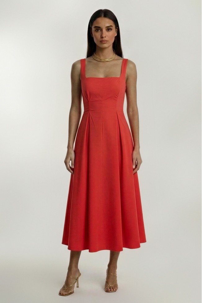MIDI DRESS WITH STRAPS