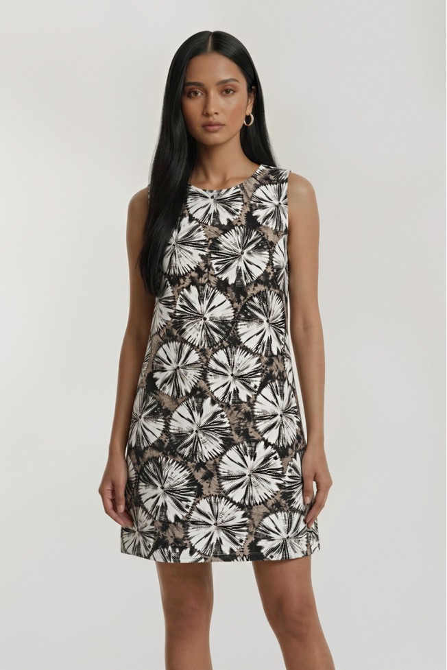 PRINTED MINI SLEEVELESS DRESS