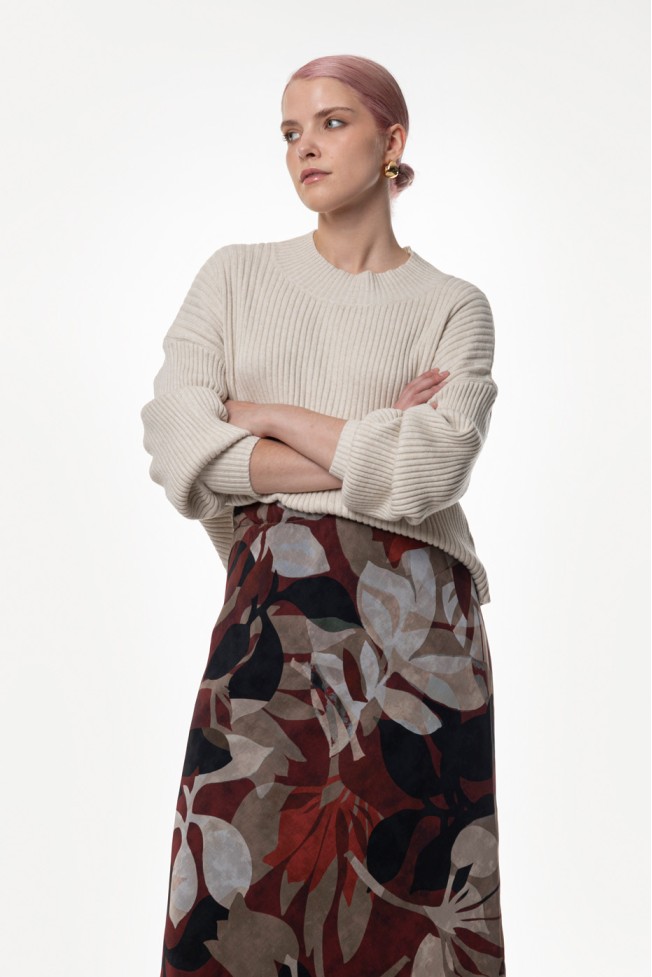 PRINTED SKIRT WITH ELASTIC