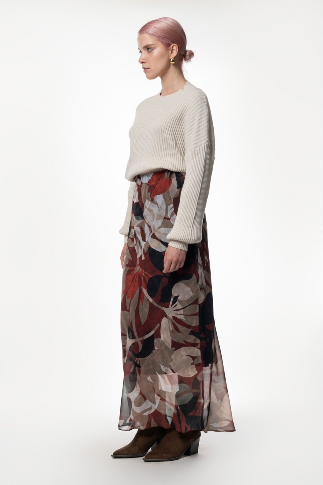 PRINTED SKIRT WITH ELASTIC