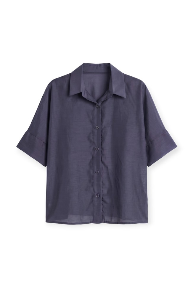 SHORT SLEEVE SEE THROUGH SHIRT