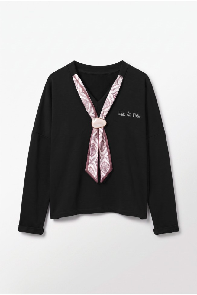LONG SLEEVE WITH SCARF