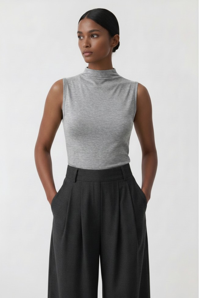 SLEEVELESS BLOUSE WITH LOOP