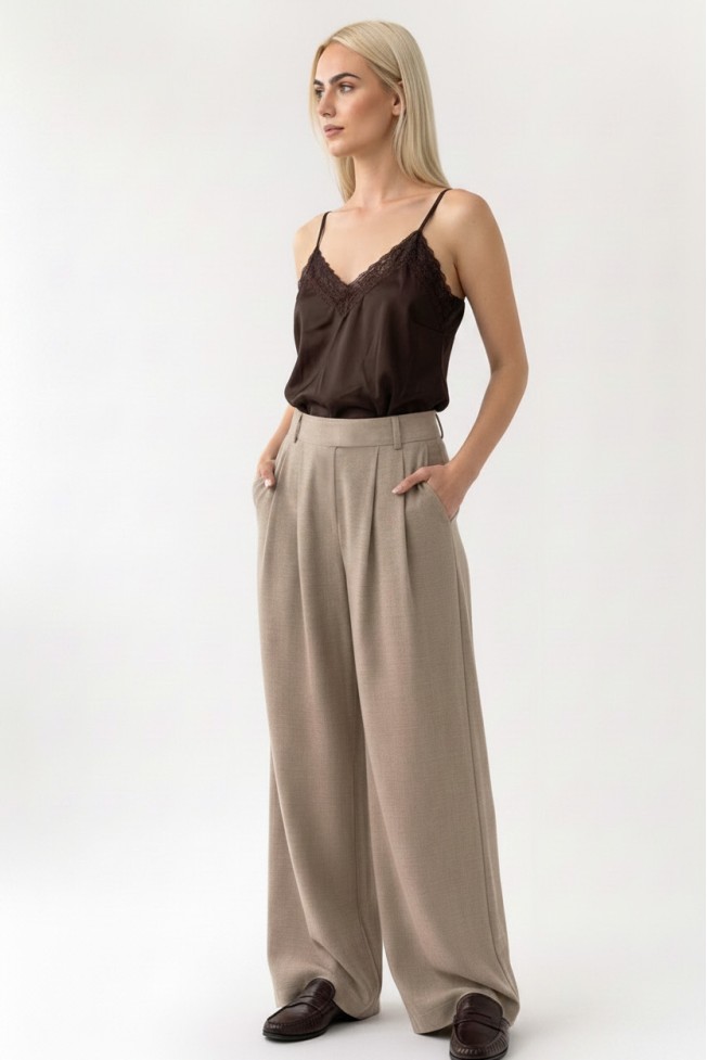 SATIN BLOUSE WITH THIN STRAPS