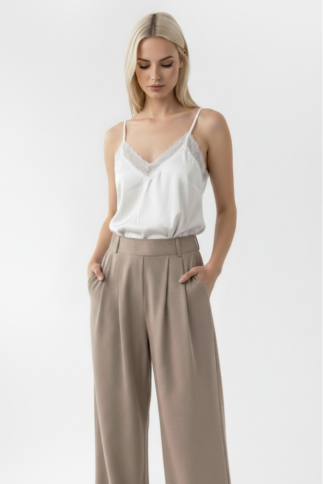 SATIN BLOUSE WITH THIN STRAPS