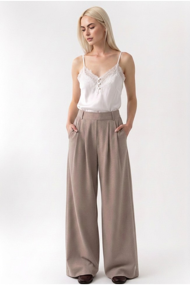SATIN BLOUSE WITH THIN STRAPS AND BUTTONS