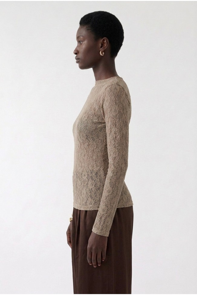 LONG SLEEVE LACE BLOUSE
