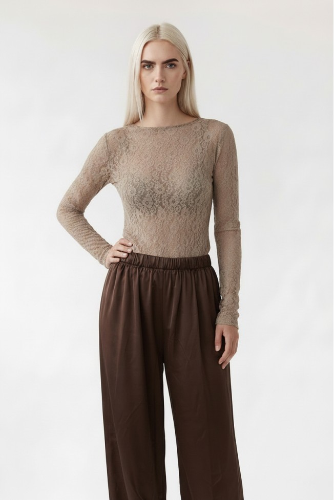 LONG SLEEVE LACE BLOUSE