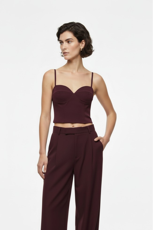 CROP PANTS WITH PLEATS
