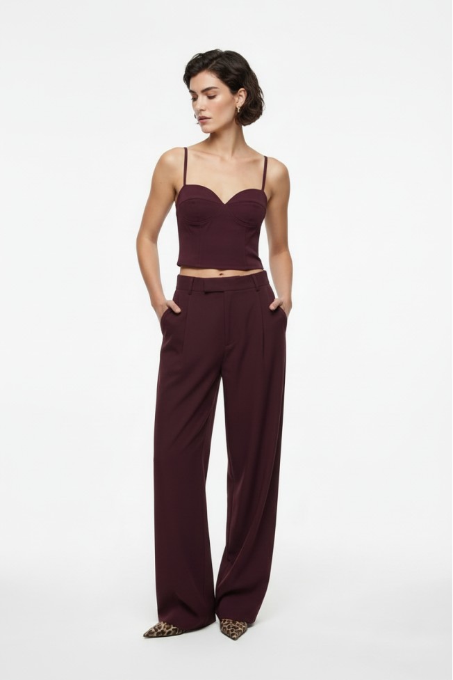 CROP PANTS WITH PLEATS
