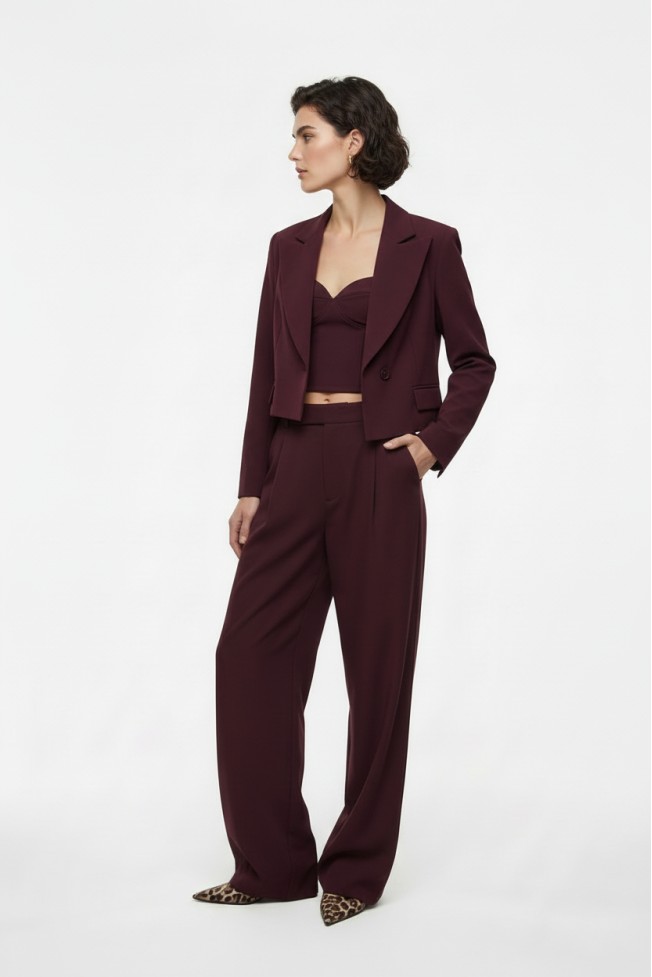CROP PANTS WITH PLEATS