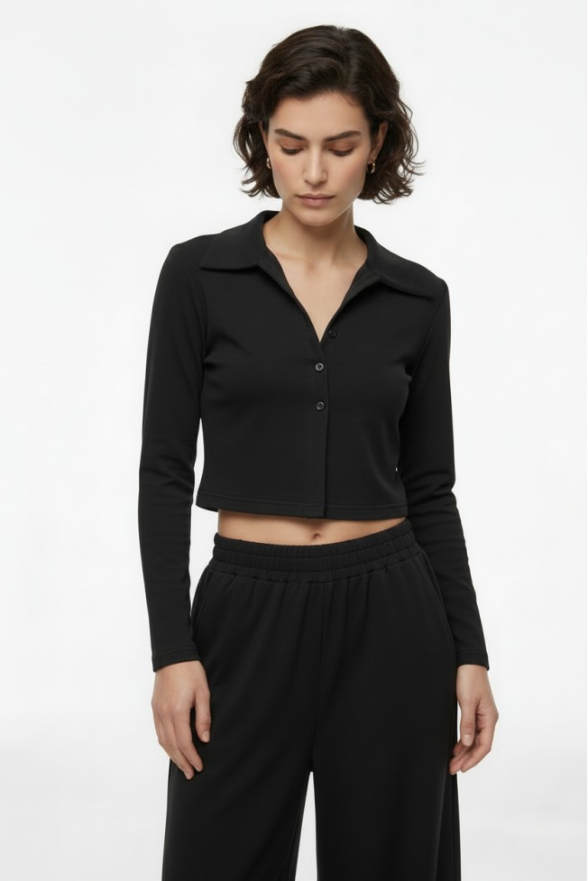 FLARED PANTS WITH SIDE PUT-OUT