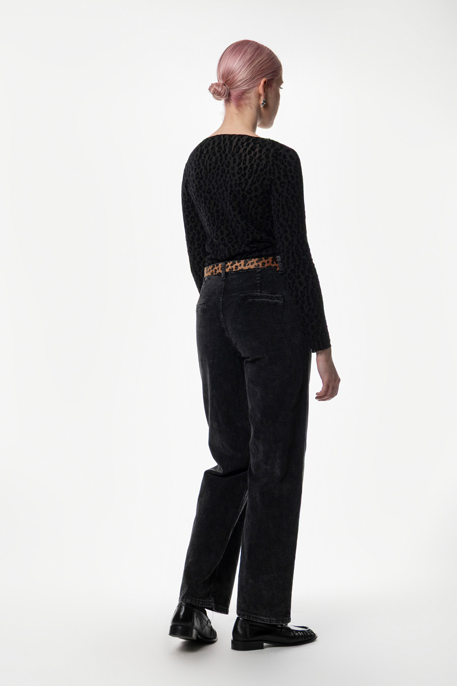 ΠΑΝΤΕΛΟΝΙ ΚΟΤΛΕ WASHED ΜΕ ANIMAL PRINT ΖΩΝΗ