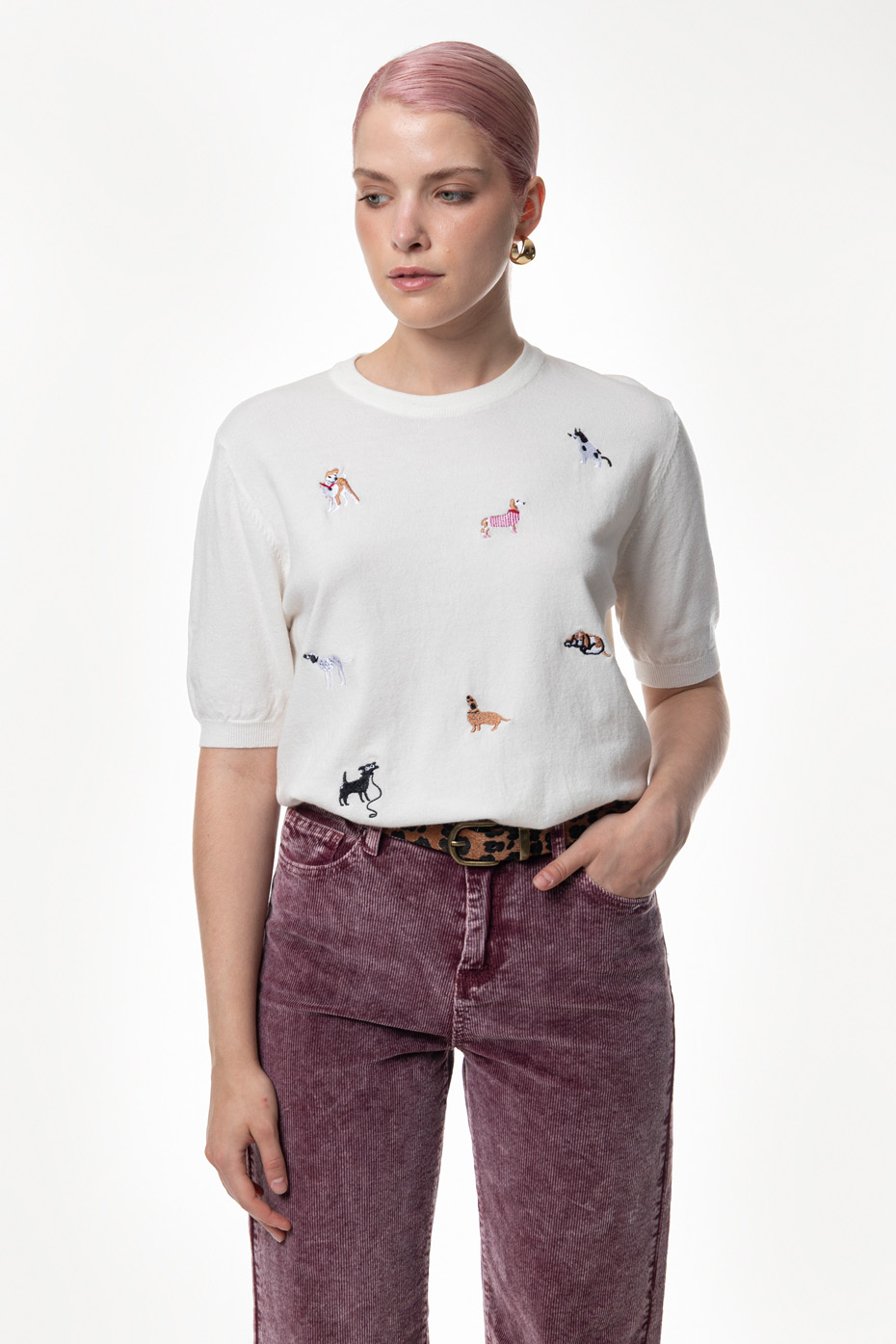 ΠΑΝΤΕΛΟΝΙ ΚΟΤΛΕ WASHED ΜΕ ANIMAL PRINT ΖΩΝΗ