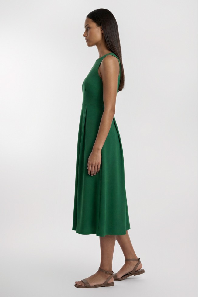 MIDI DRESS WITH PLEATS