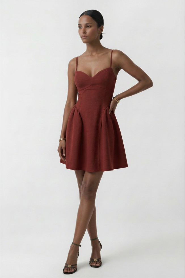 MINI DRESS WITH TIE BACK