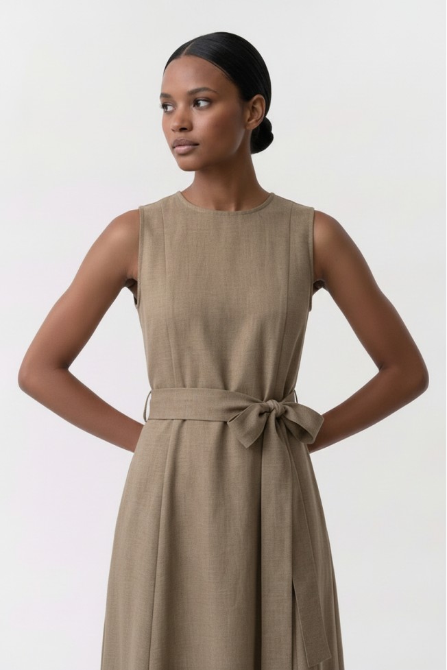 SLEEVELESS KLOS DRESS WITH BELT