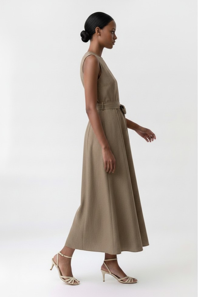 SLEEVELESS KLOS DRESS WITH BELT