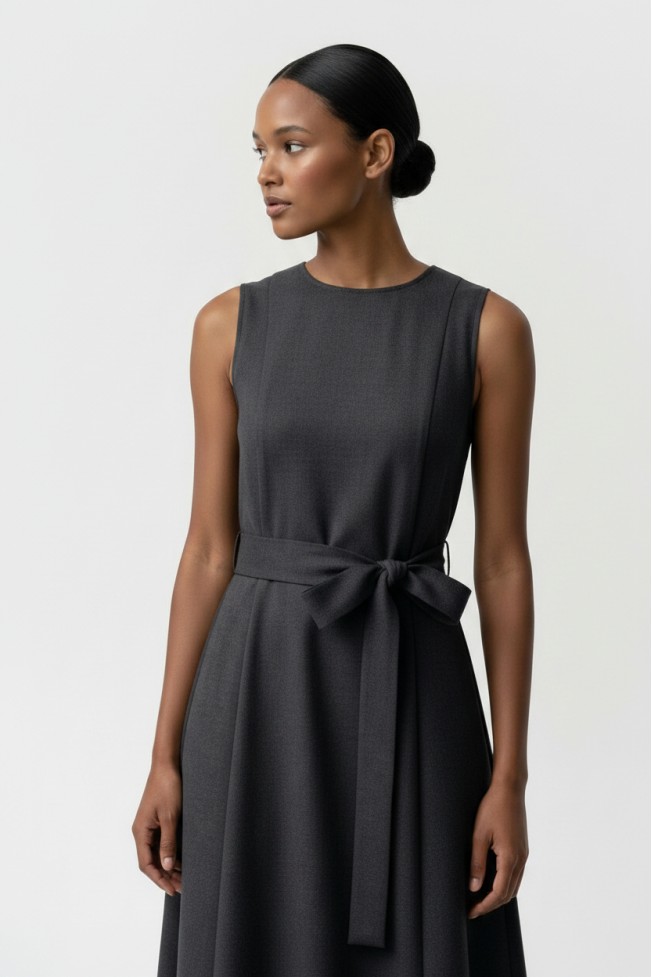 SLEEVELESS KLOS DRESS WITH BELT