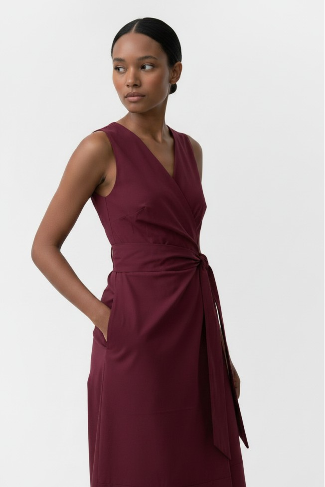 COTTON WRAP DRESS