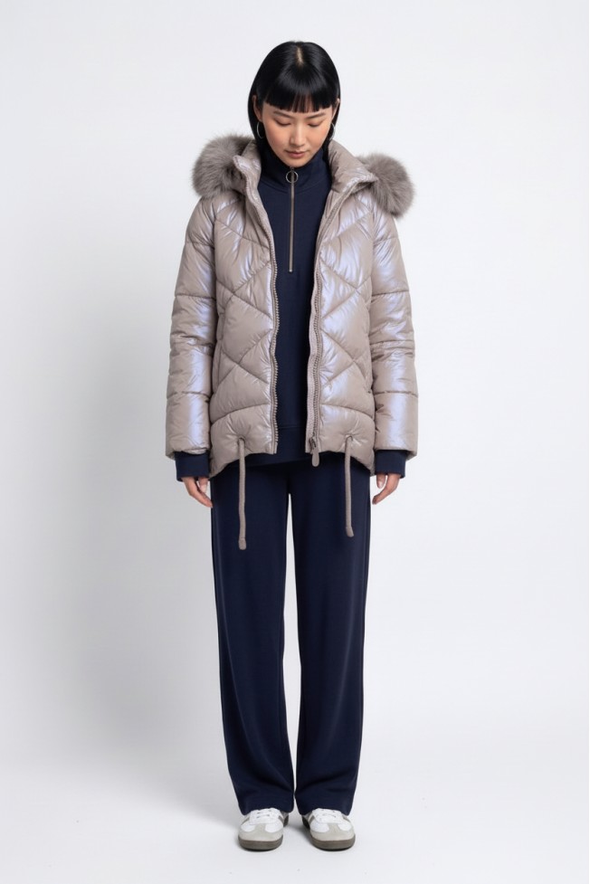PUFFER WITH HOOD WITH DETACHABLE FUR