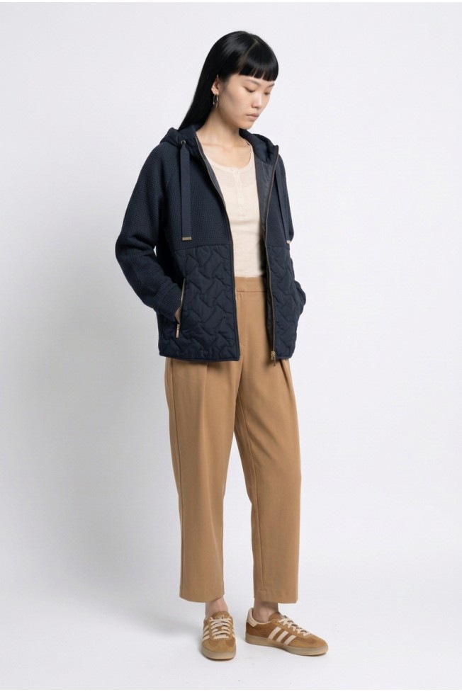 SHORT JACKET IN FABRIC COMBINATION